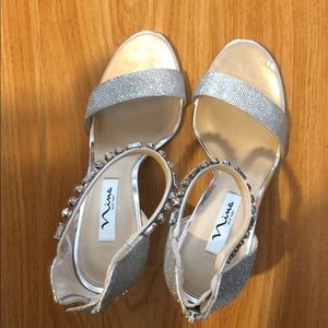 Women sliver high heels